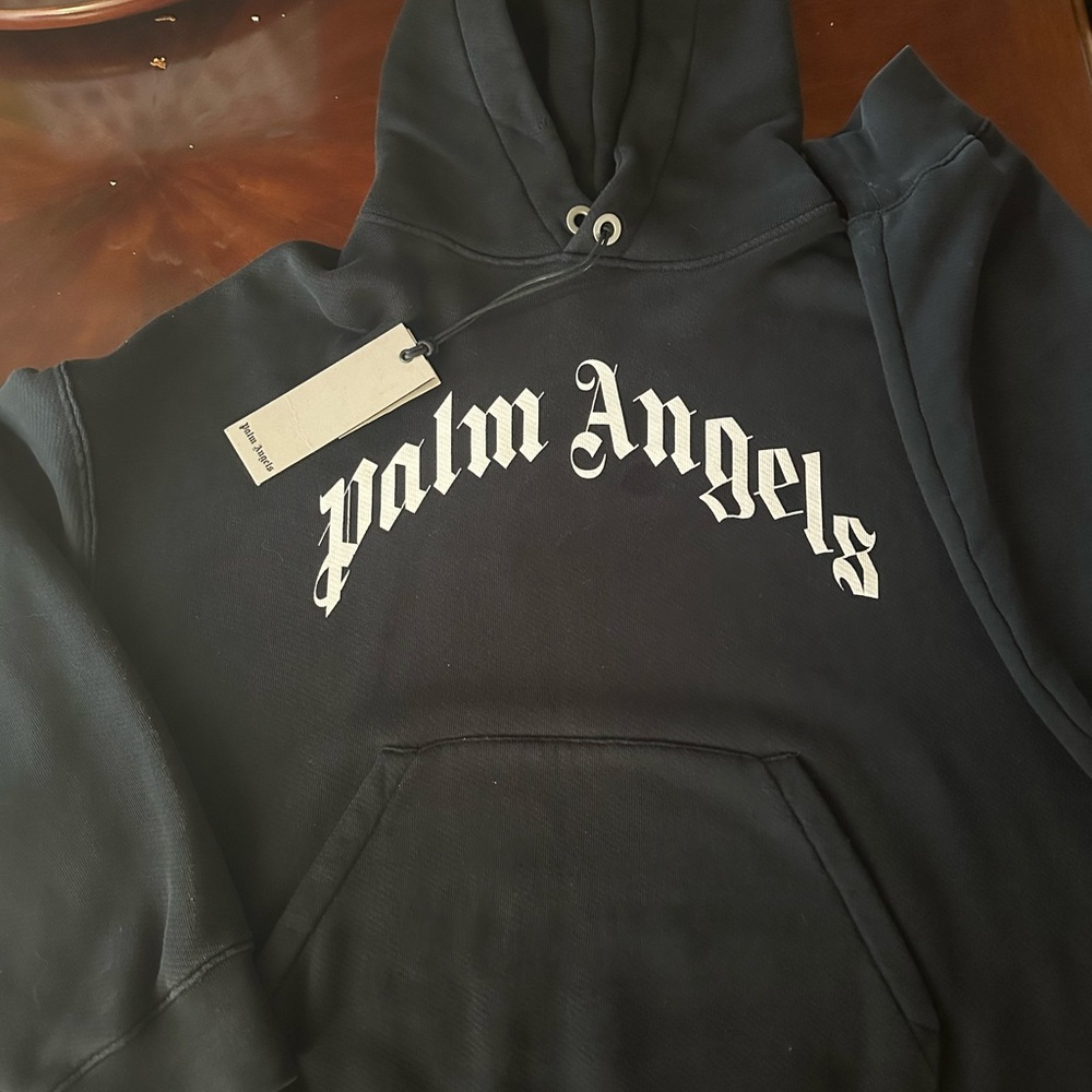 Palm Angels Curved Logo Hoodie